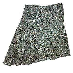 Paul & Joe Skirt 36 US/4 Blue Design Silk Blend Asymmetrical Mini Classic Summer